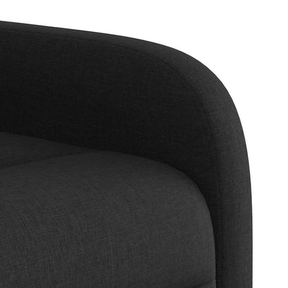 Zvedací Masážní Polohovací Křeslo Černé Textil Černá