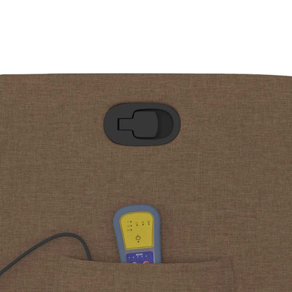 Zvedací Masážní Polohovací Křeslo Hnědé Textil Hnědá