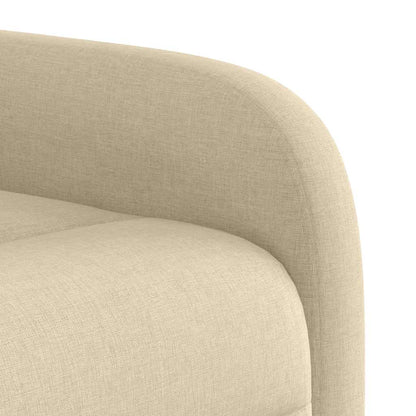 Zvedací Masážní Polohovací Křeslo Krémové Textil Krémová