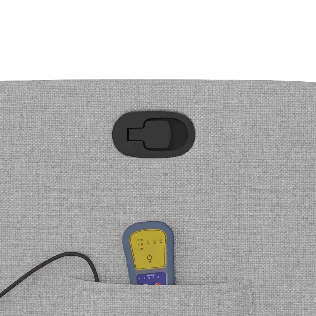 Zvedací Masážní Polohovací Křeslo Obláčkově Šedé Textil Obláčkově Šedá