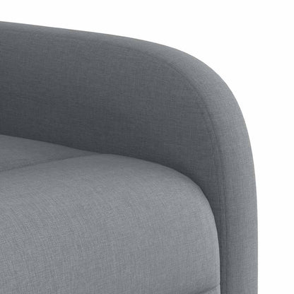 Elektrické Zvedací Polohovací Křeslo Světle Šedé Textil Světle Šedá