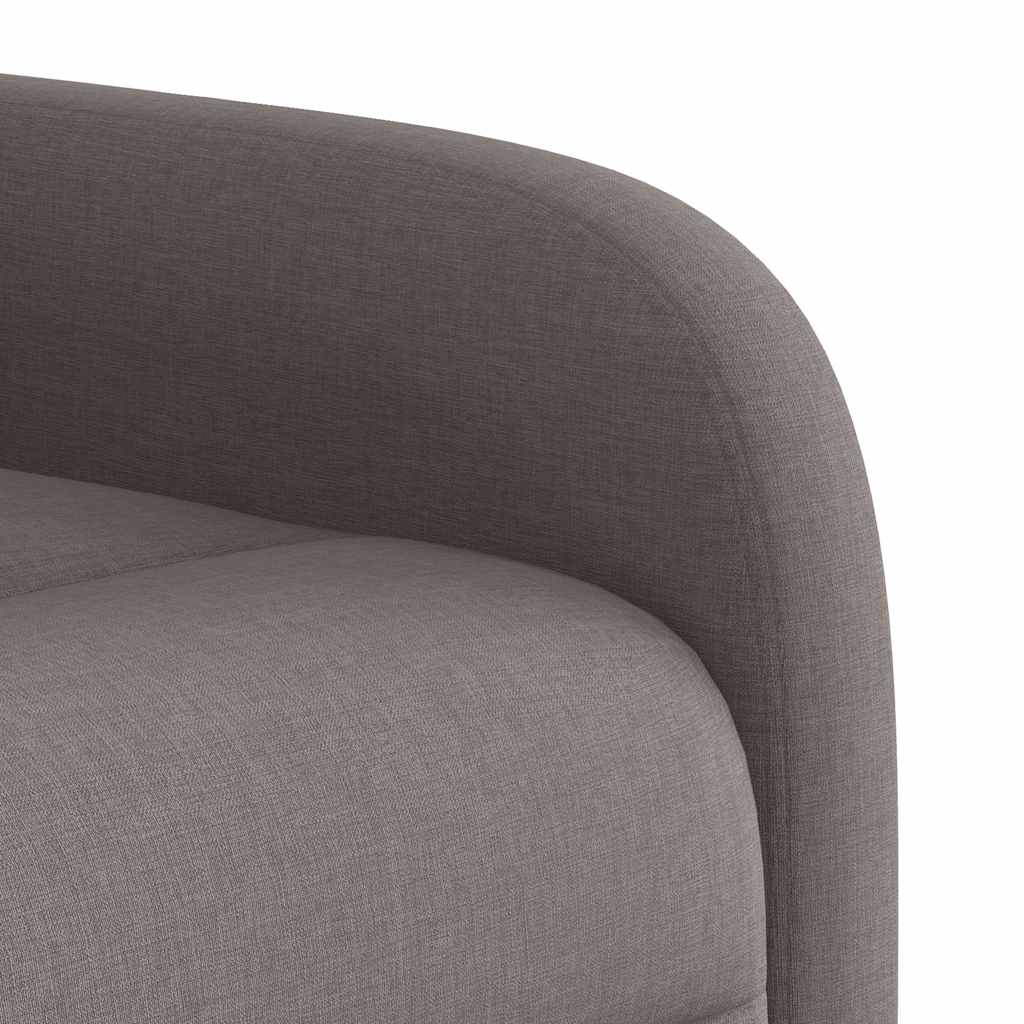 Elektrické Zvedací Polohovací Křeslo Textil Taupe