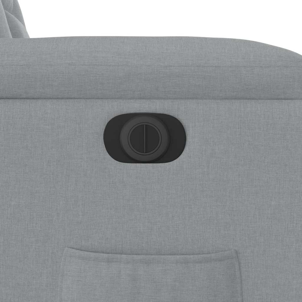 Elektrické Polohovací Křeslo Světle Šedé Textil