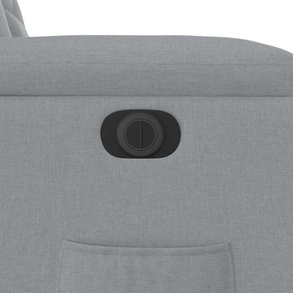 Elektrické Polohovací Křeslo Světle Šedé Textil