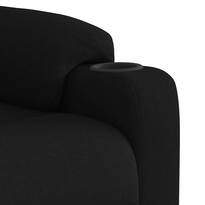 Elektrické Polohovací Křeslo Černé Textil