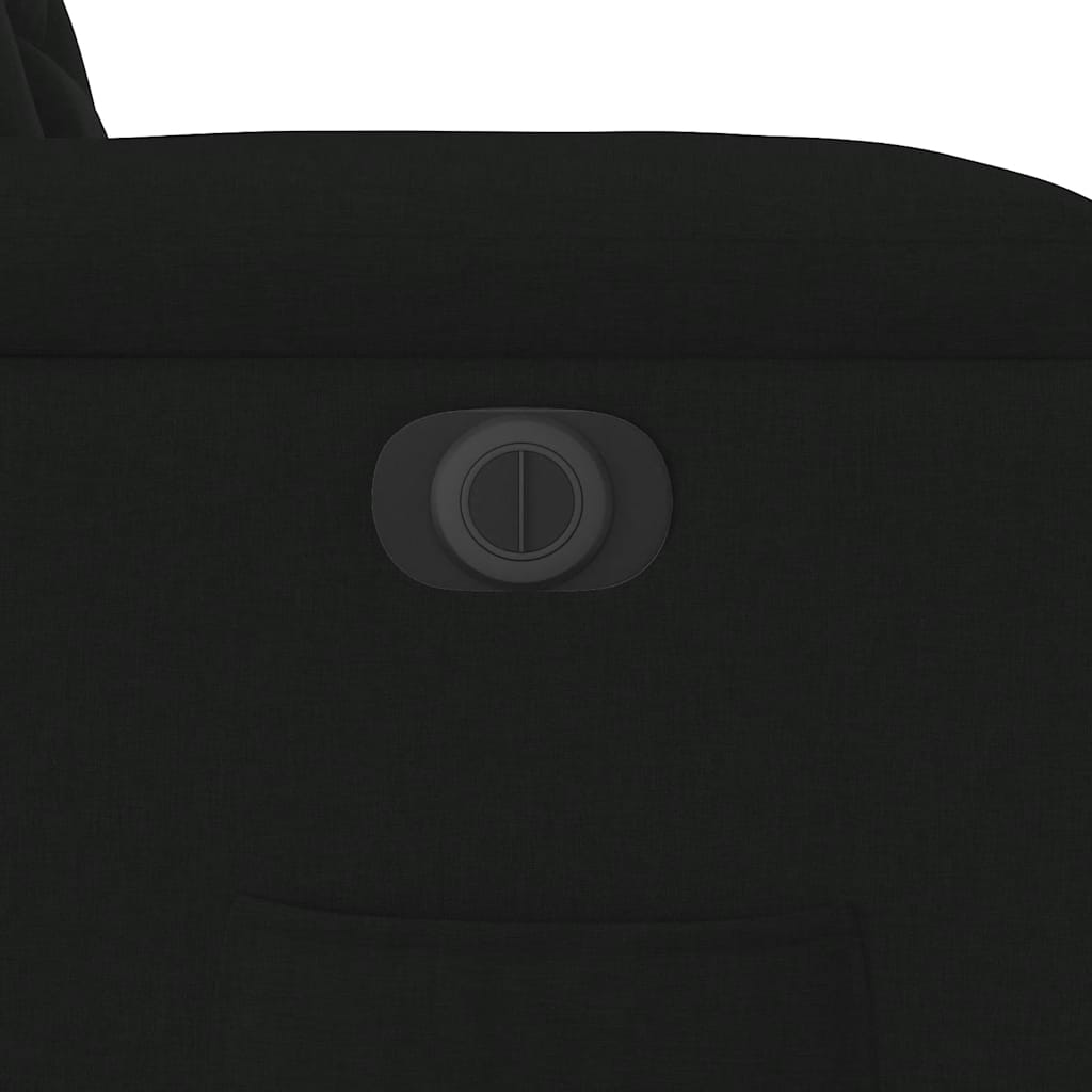 Elektrické Polohovací Křeslo Černé Textil
