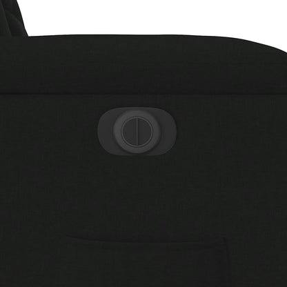Elektrické Polohovací Křeslo Černé Textil