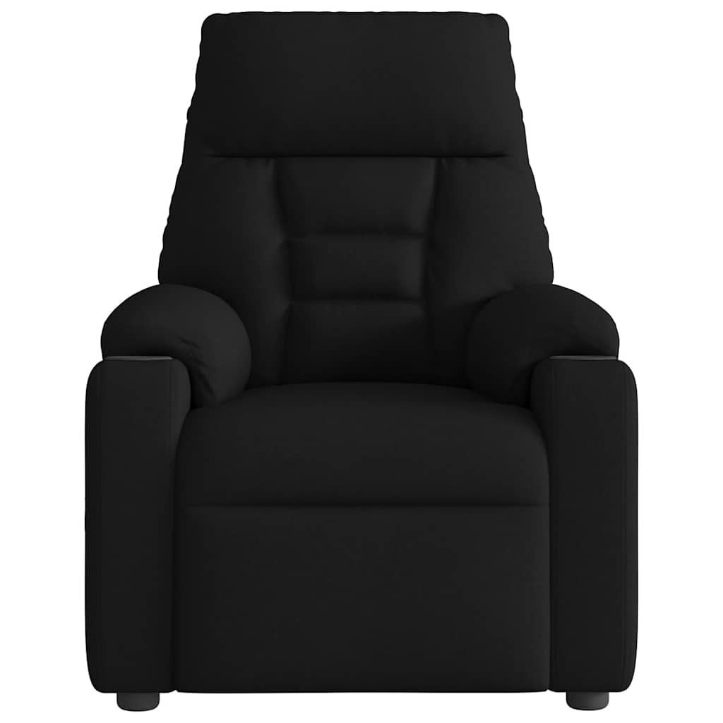 Elektrické Polohovací Křeslo Černé Textil