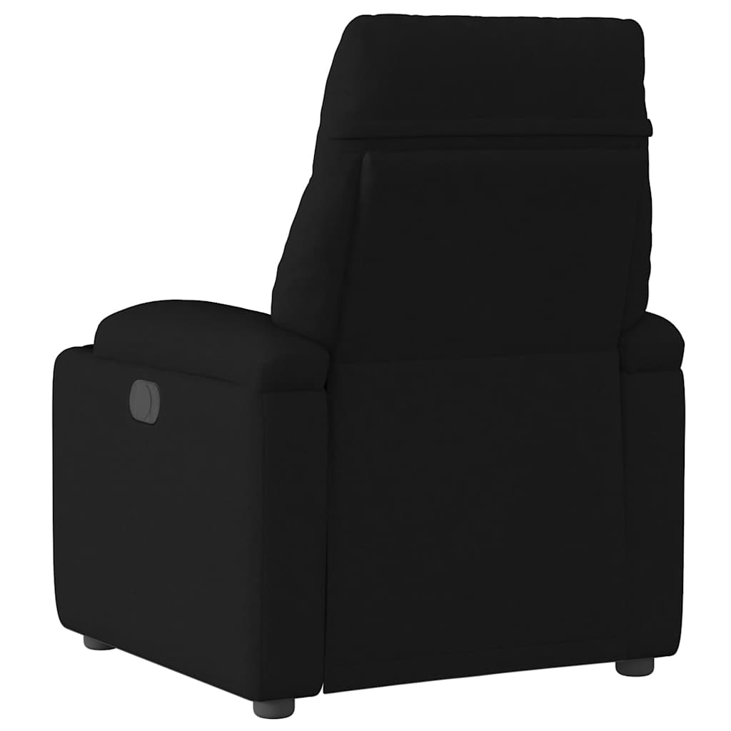Elektrické Polohovací Křeslo Černé Textil