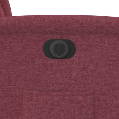 Elektrické Polohovací Křeslo Vínové Textil