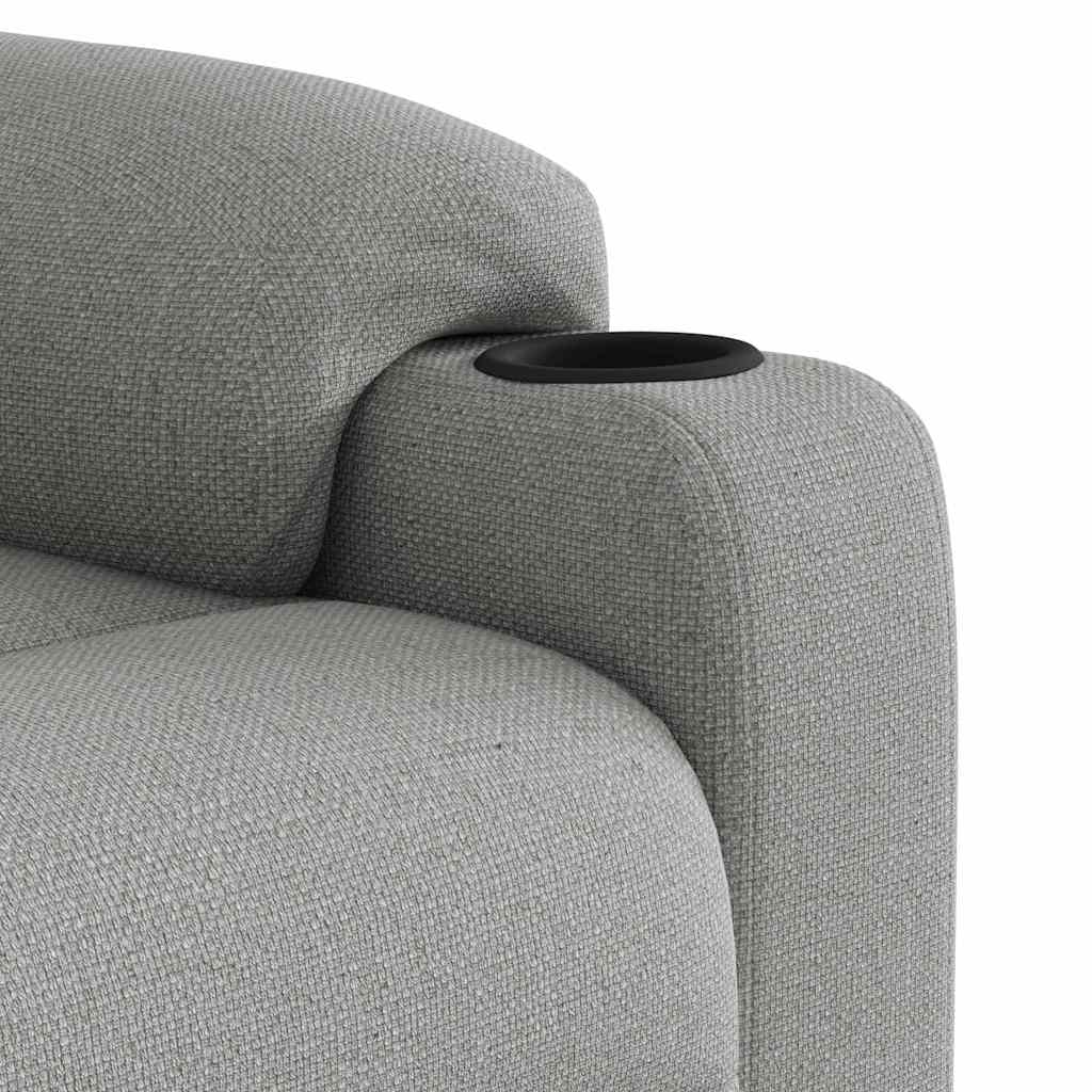 Elektrické Polohovací Křeslo Obláčkově Šedé Textil