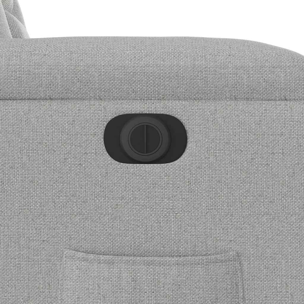 Elektrické Polohovací Křeslo Obláčkově Šedé Textil
