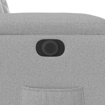 Elektrické Polohovací Křeslo Obláčkově Šedé Textil