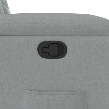Zvedací Polohovací Křeslo Světle Šedé Textil