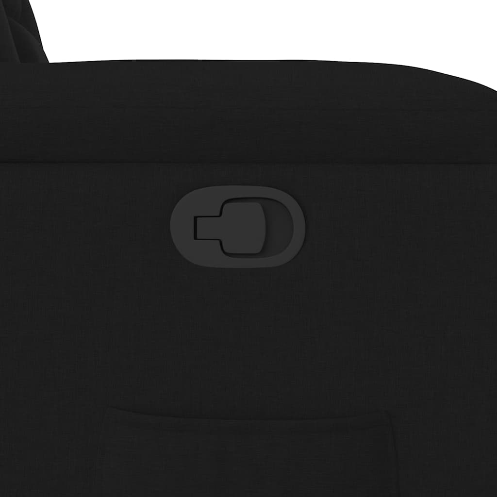 Zvedací Polohovací Křeslo Černé Textil