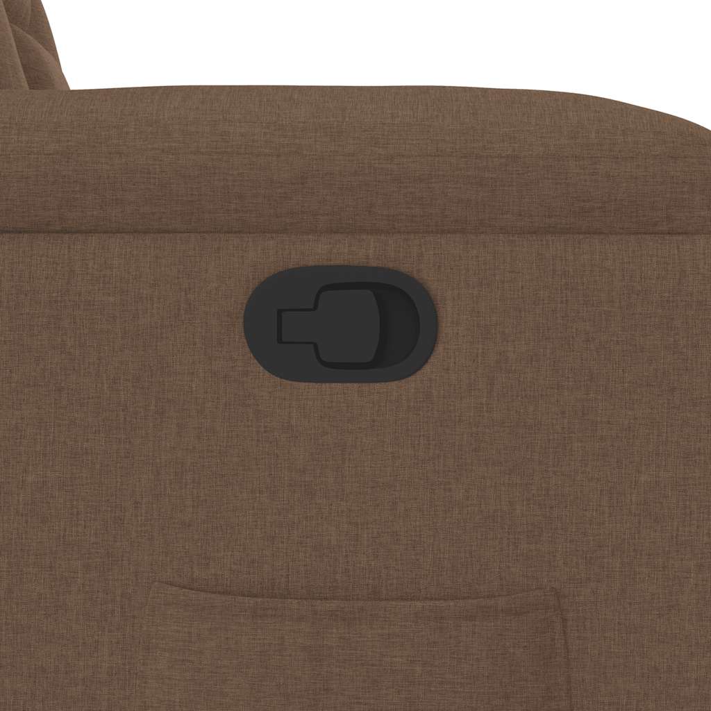 Zvedací Polohovací Křeslo Hnědé Textil