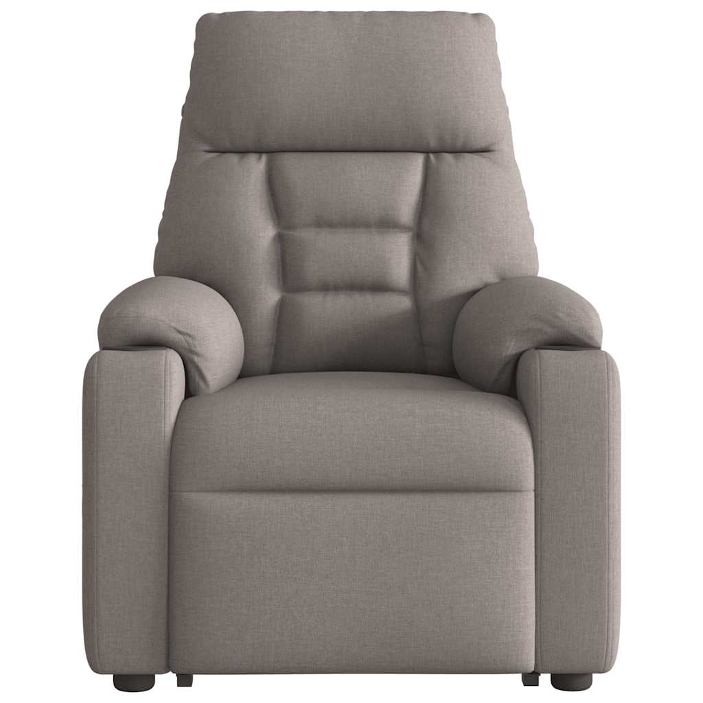 Zvedací Polohovací Křeslo Taupe Textil