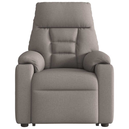 Zvedací Polohovací Křeslo Taupe Textil