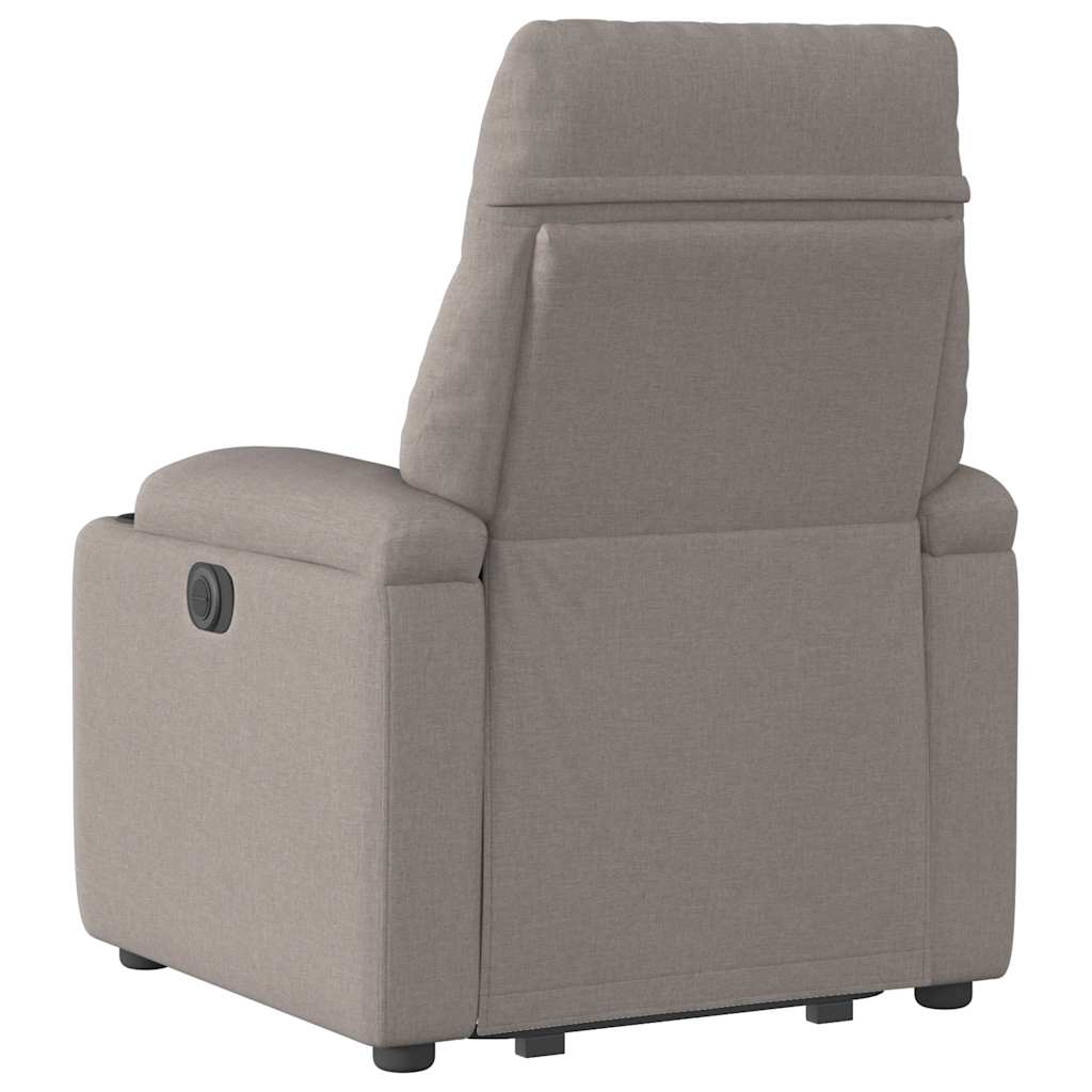 Zvedací Polohovací Křeslo Taupe Textil