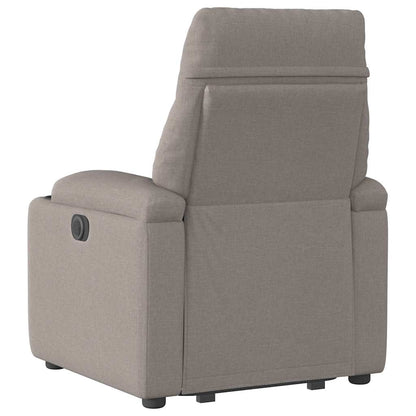 Zvedací Polohovací Křeslo Taupe Textil