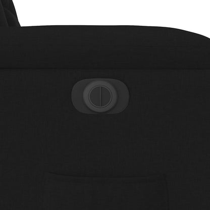 Elektrické Zvedací Polohovací Křeslo Černé Textil