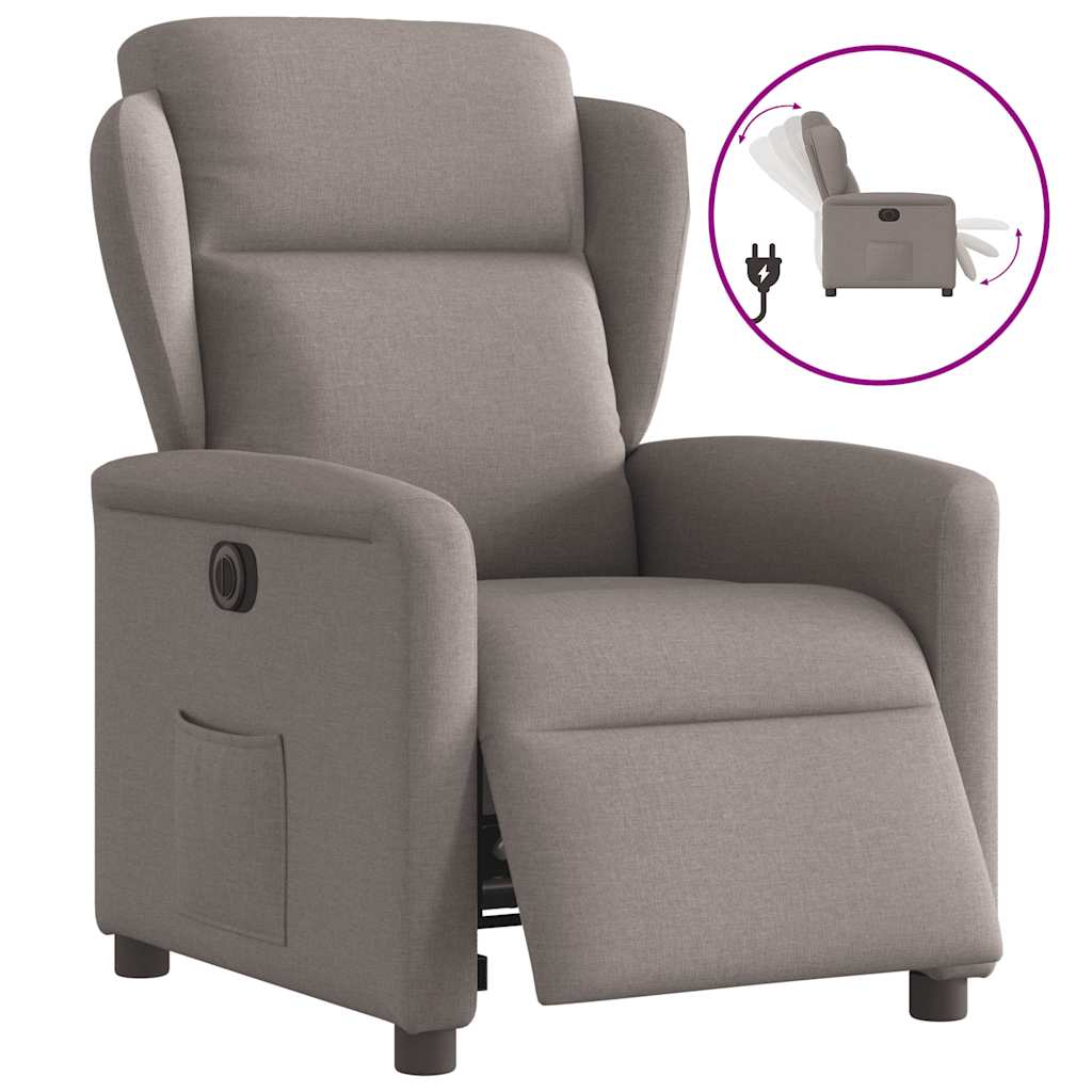 Polohovací Křeslo Textil Taupe