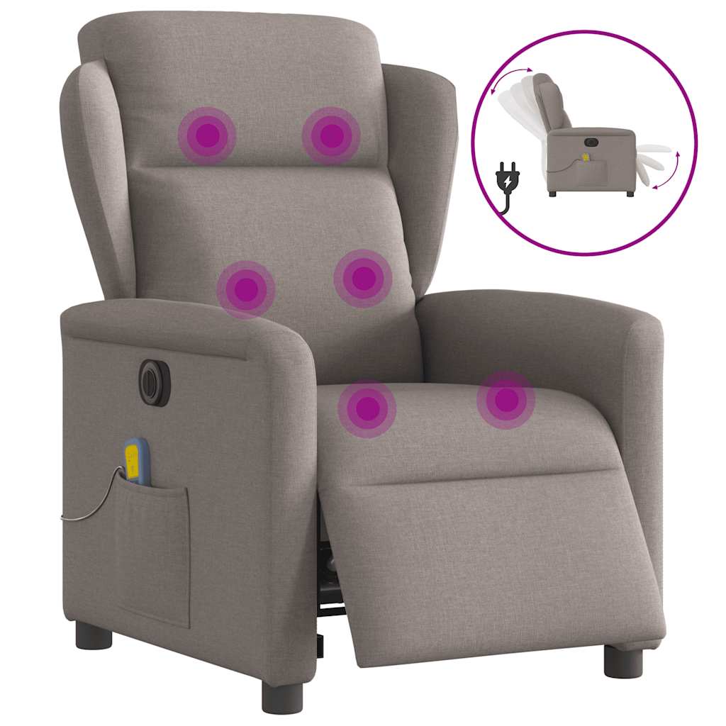 Polohovací Křeslo Textil Taupe