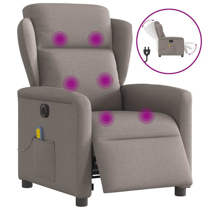 Polohovací Křeslo Textil Taupe