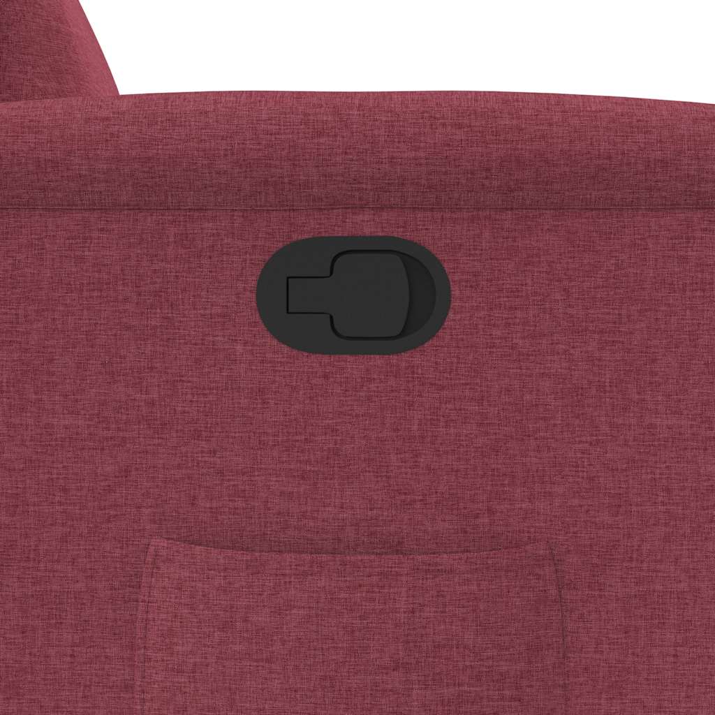 Zvedací Polohovací Křeslo Vínové Textil