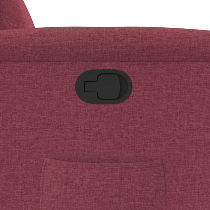 Zvedací Polohovací Křeslo Vínové Textil