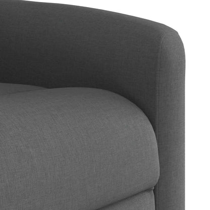 Zvedací Masážní Polohovací Křeslo Tmavě Šedé Textil Tmavě Šedá