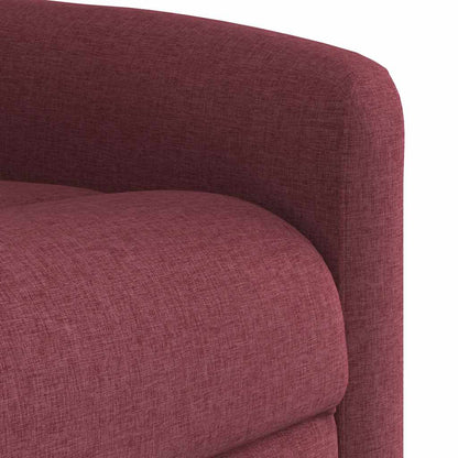 Zvedací Masážní Polohovací Křeslo Vínové Textil Vínová Červená