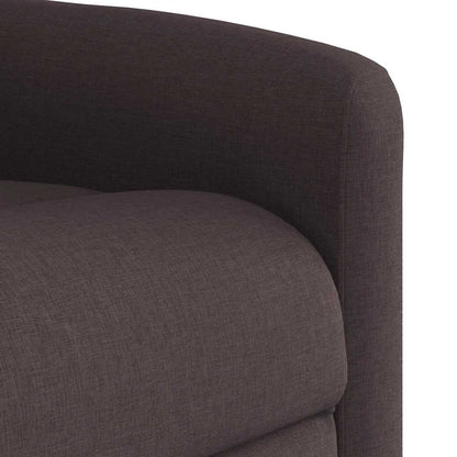 Zvedací Masážní Polohovací Křeslo Tmavě Hnědé Textil Tmavě Hnědá