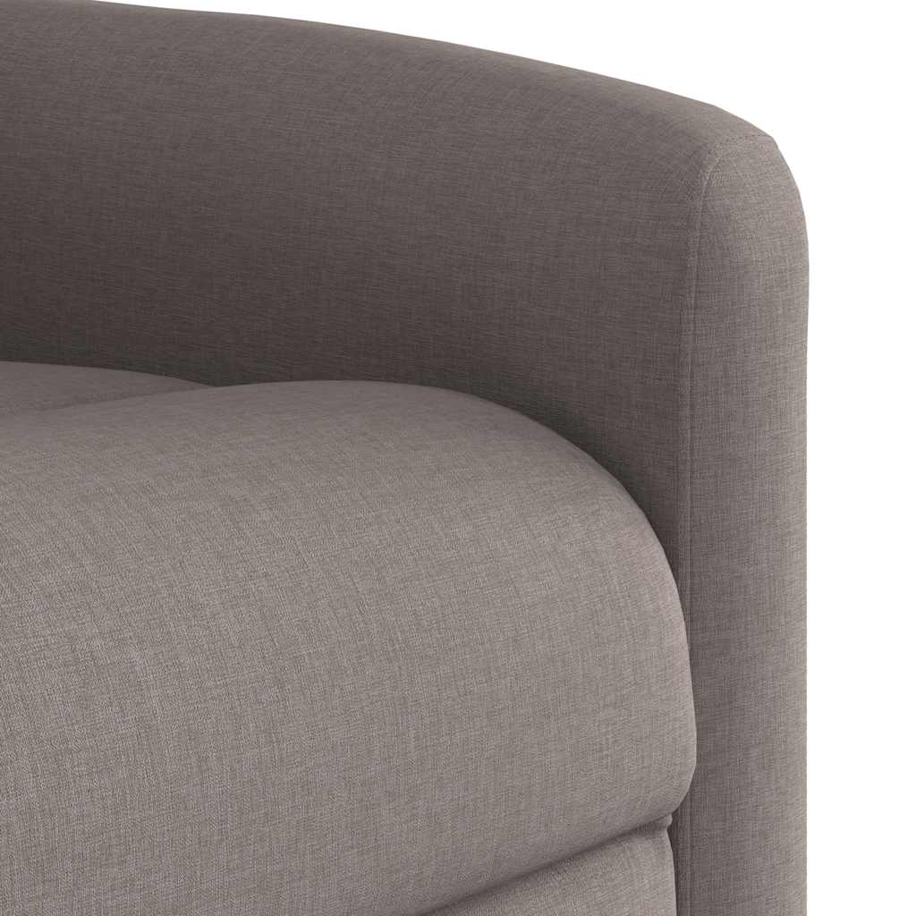 Zvedací Masážní Polohovací Křeslo Textil Taupe