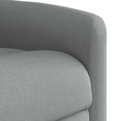 Elektrické Zvedací Masážní Polohovací Křeslo Světle Šedé Textil Světle Šedá