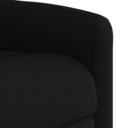 Elektrické Zvedací Masážní Polohovací Křeslo Černé Textil Černá