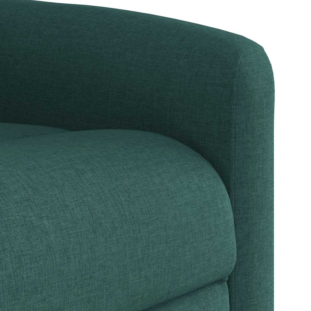 Elektrické Zvedací Masážní Polohovací Křeslo Zelené Textil Tmavě Zelená