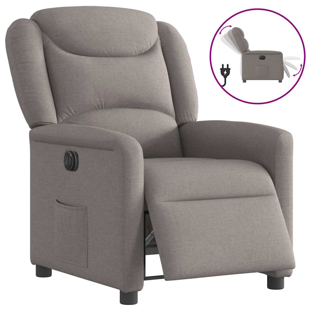 Polohovací Křeslo Textil Taupe