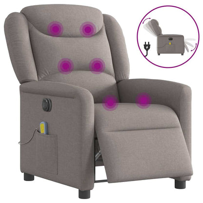 Polohovací Křeslo Textil Taupe