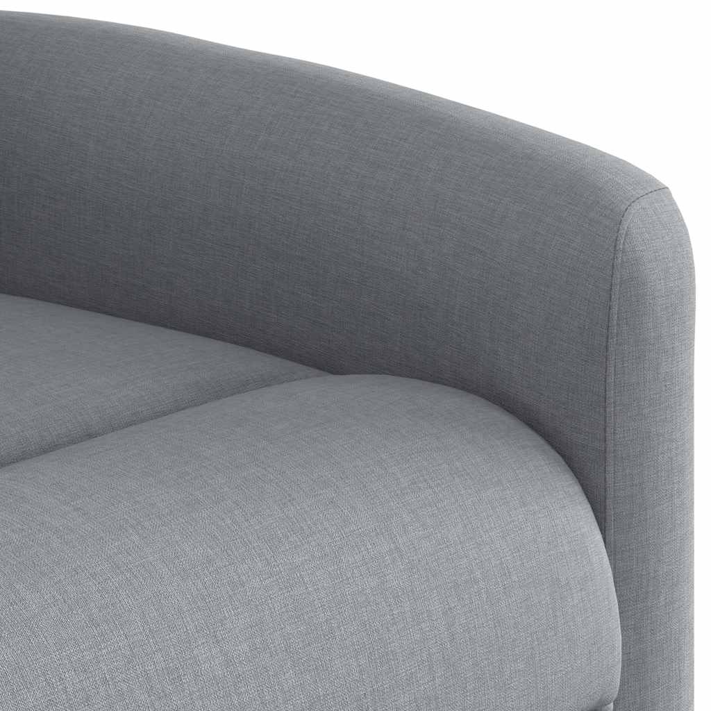 Zvedací Masážní Polohovací Křeslo Světle Šedé Textil Světle Šedá