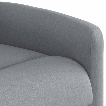Zvedací Masážní Polohovací Křeslo Světle Šedé Textil Světle Šedá