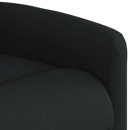Zvedací Masážní Polohovací Křeslo Černé Textil Černá