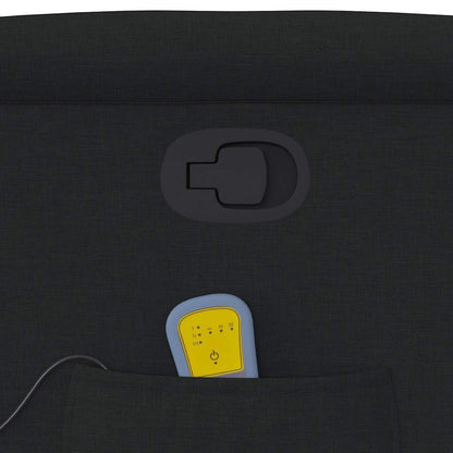 Zvedací Masážní Polohovací Křeslo Černé Textil Černá