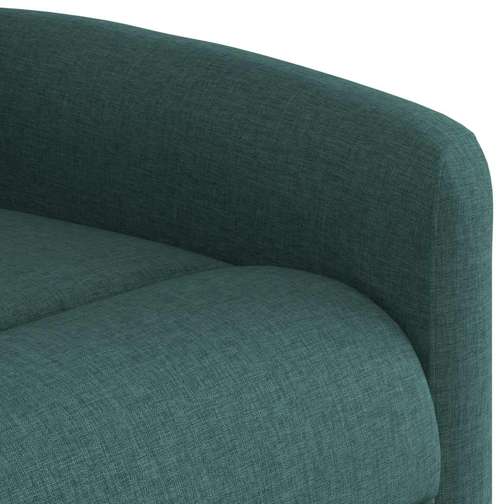 Zvedací Masážní Polohovací Křeslo Tmavě Zelené Textil Tmavě Zelená