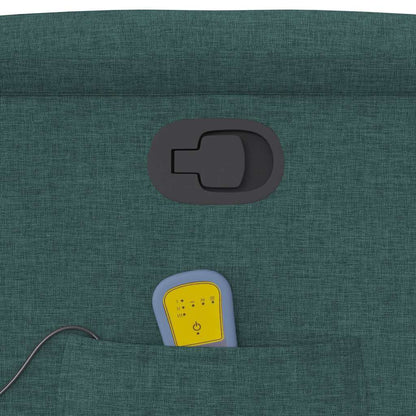 Zvedací Masážní Polohovací Křeslo Tmavě Zelené Textil Tmavě Zelená