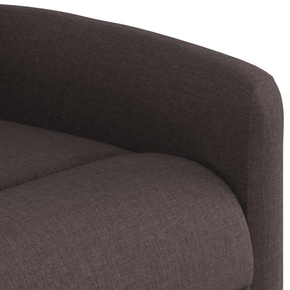 Elektrické Zvedací Polohovací Křeslo Tmavě Hnědé Textil Tmavě Hnědá
