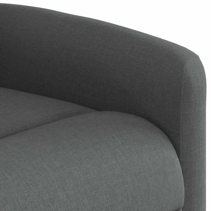 Elektrické Zvedací Masážní Polohovací Křeslo Tmavě Šedé Textil Tmavě Šedá