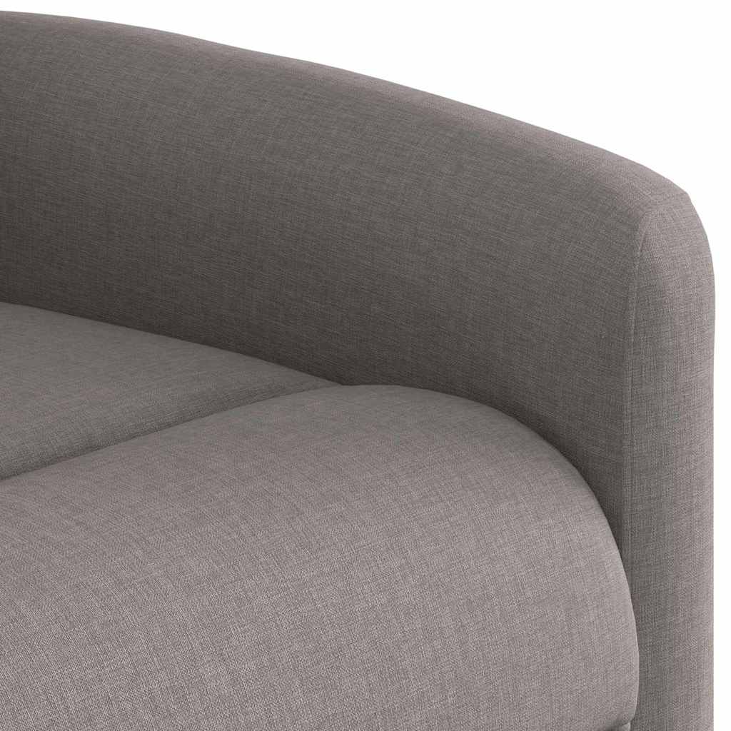 Elektrické Zvedací Masážní Polohovací Křeslo Textil Taupe