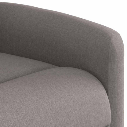 Elektrické Zvedací Masážní Polohovací Křeslo Textil Taupe