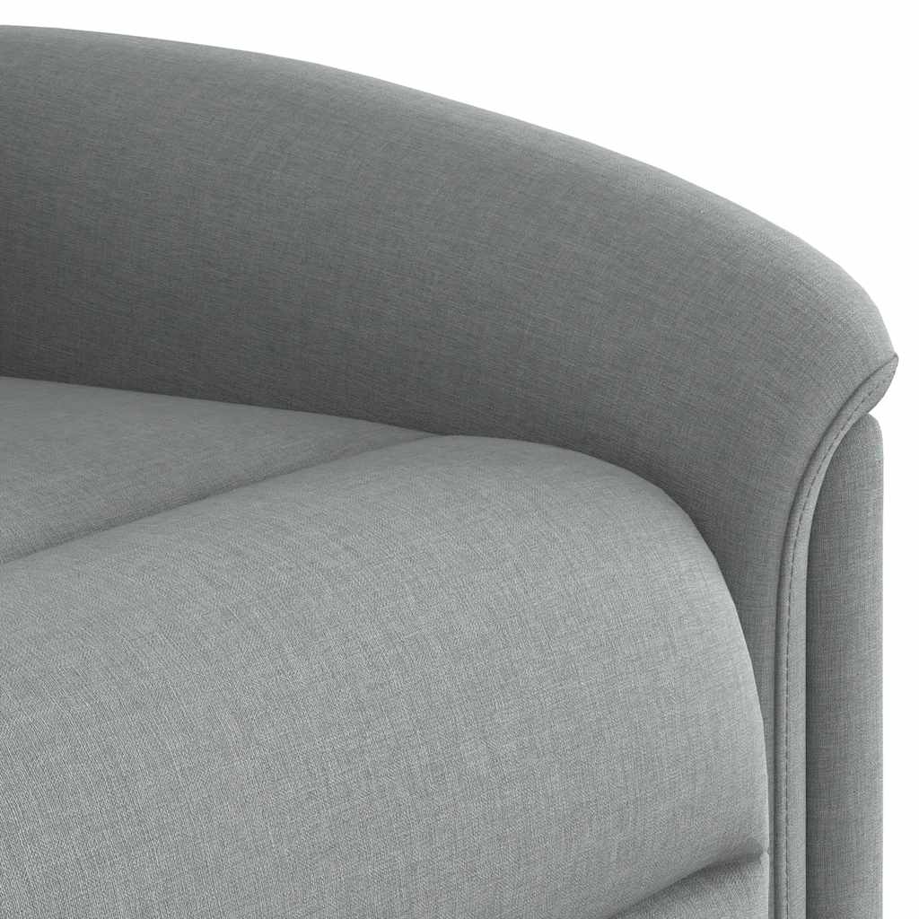 Zvedací Polohovací Křeslo Světle Šedé Textil Světle Šedá